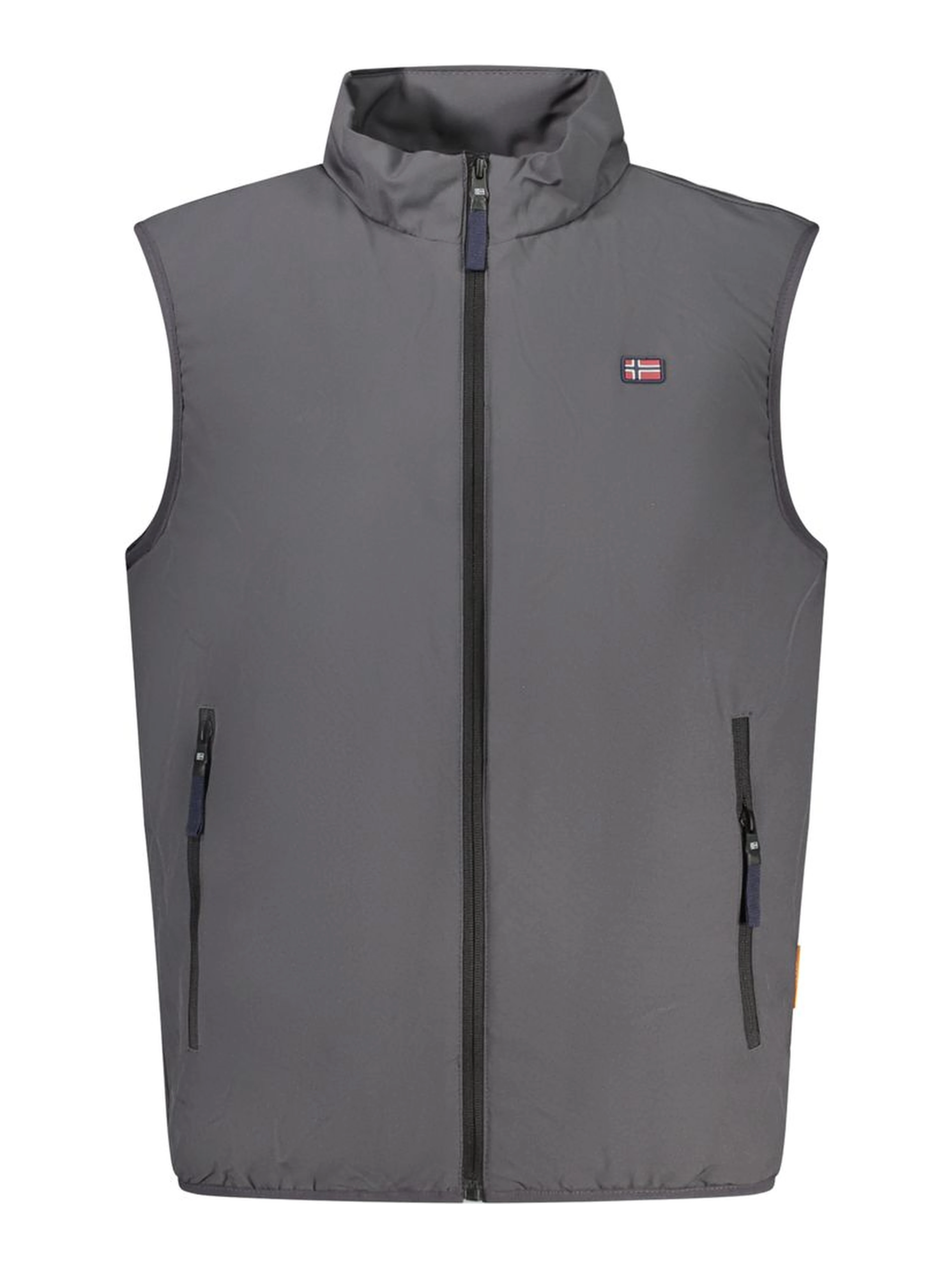 Gray Polyester Men Jacket