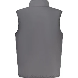 Gray Polyester Men Jacket