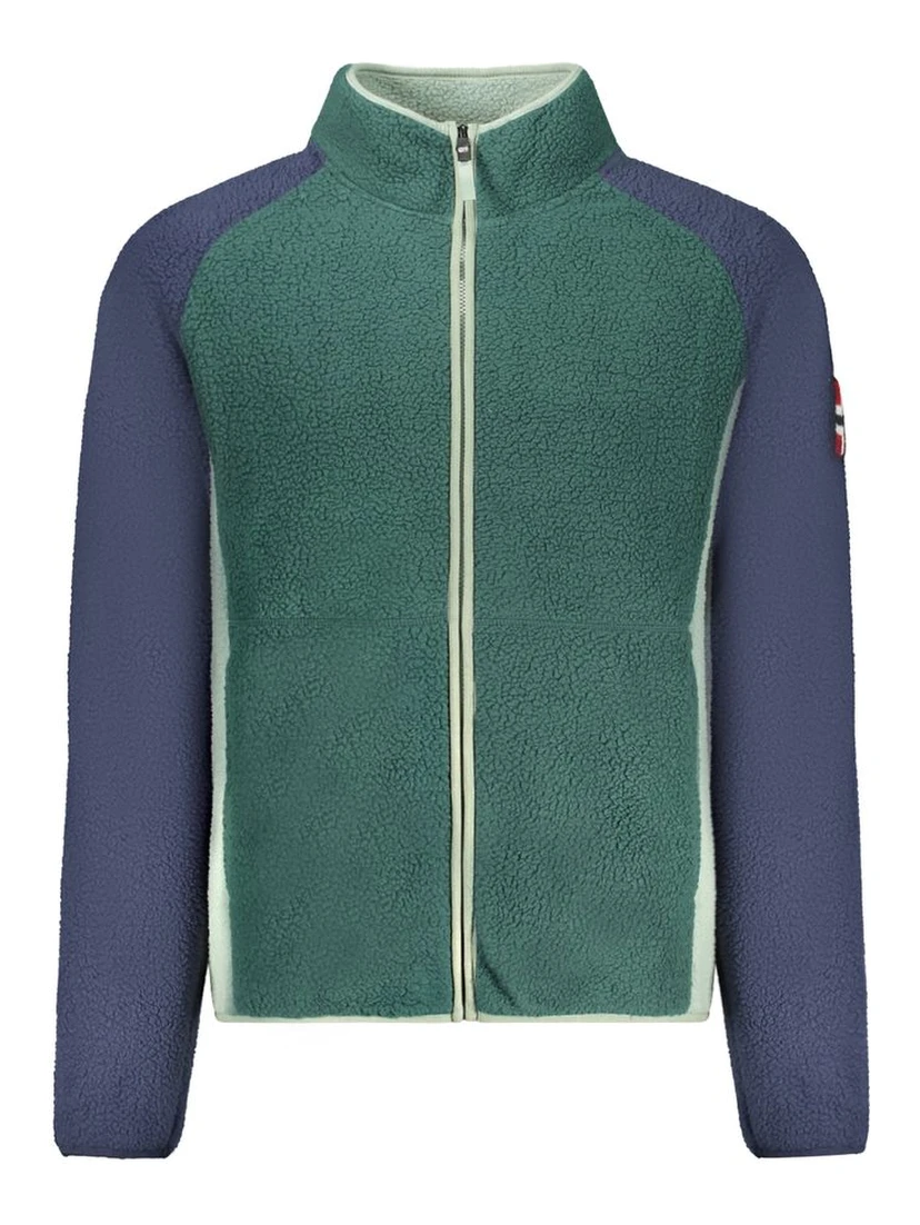 Green Polyester Men Sweater