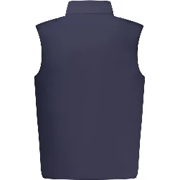 Blue Polyester Men Jacket