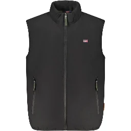 Black Polyester Men's Jacket
