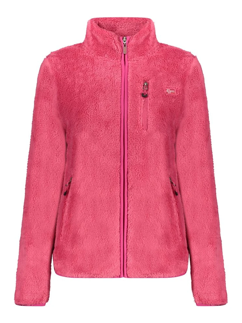 Pink Polyester Women Sweater