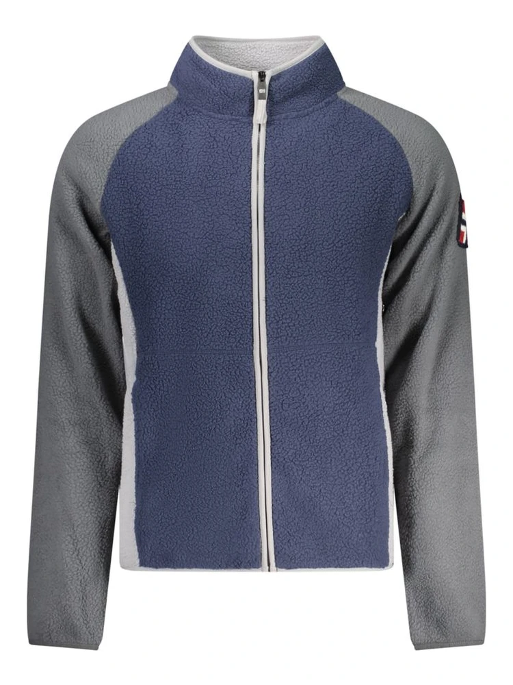Blue Polyester Men Sweater