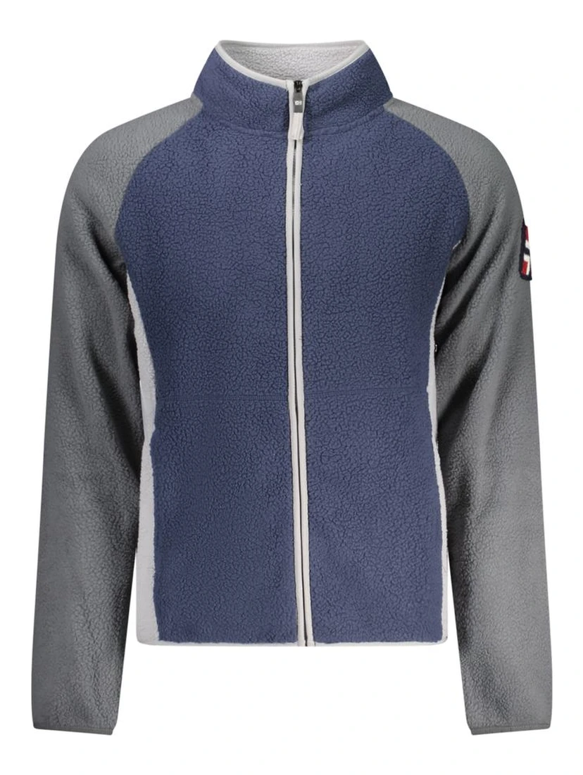Blue Polyester Men Sweater