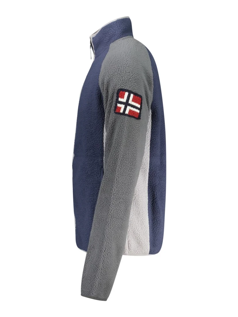 Blue Polyester Men Sweater