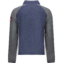 Blue Polyester Men Sweater