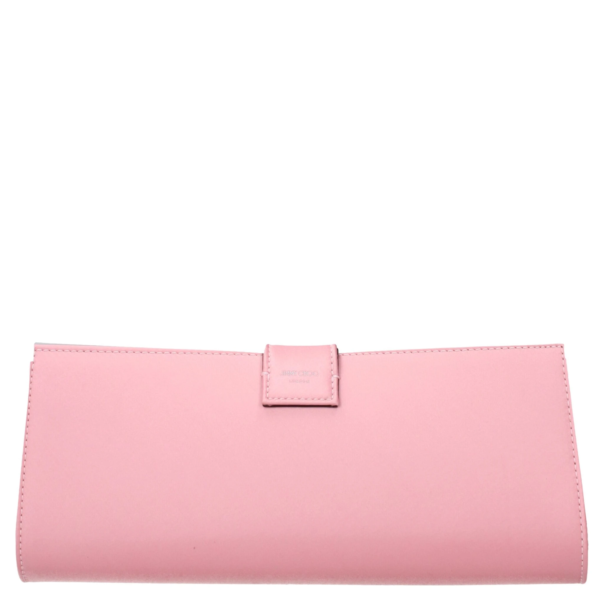 Pink Satin Clutch Bag