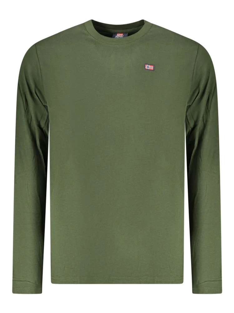 Green Cotton Men T-Shirt