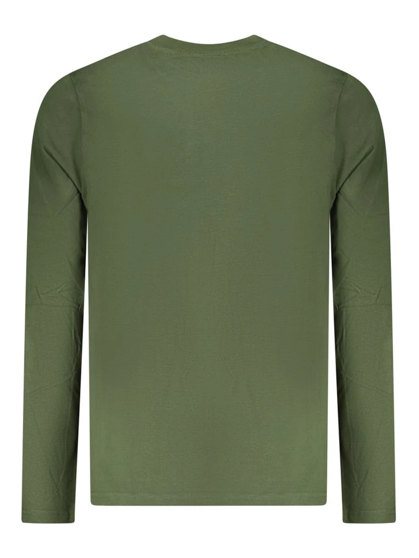 Green Cotton Men T-Shirt