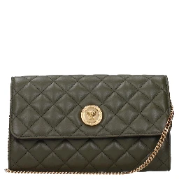 Green Leather Clutch Bag