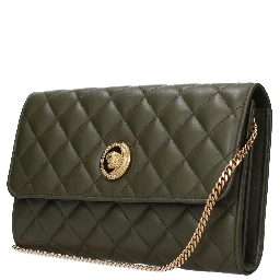 Green Leather Clutch Bag