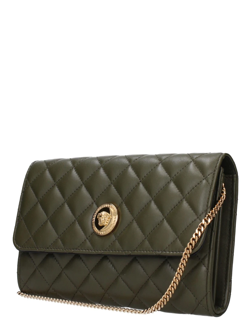 Green Leather Clutch Bag
