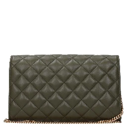 Green Leather Clutch Bag