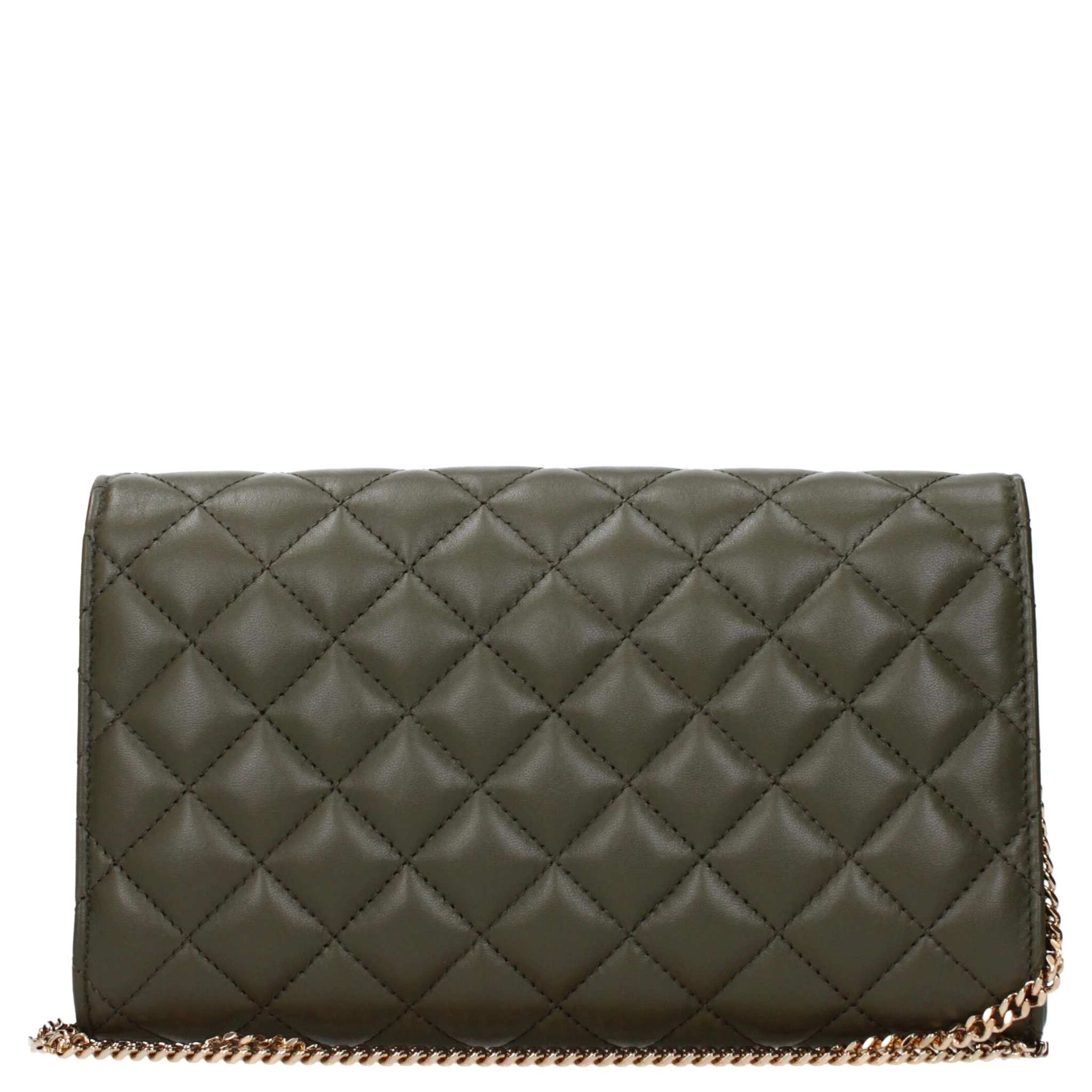 Green Leather Clutch Bag