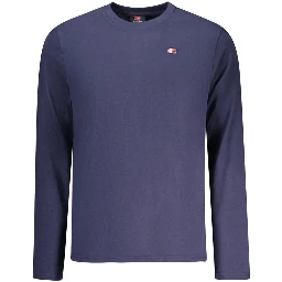 Blue Cotton Men T-Shirt