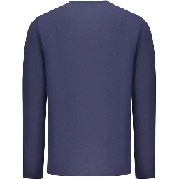 Blue Cotton Men T-Shirt