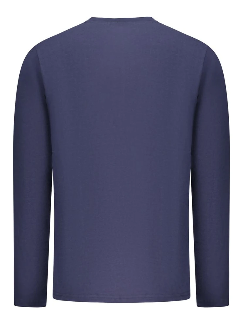 Blue Cotton Men T-Shirt