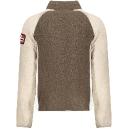 Brown Polyester Men Sweater
