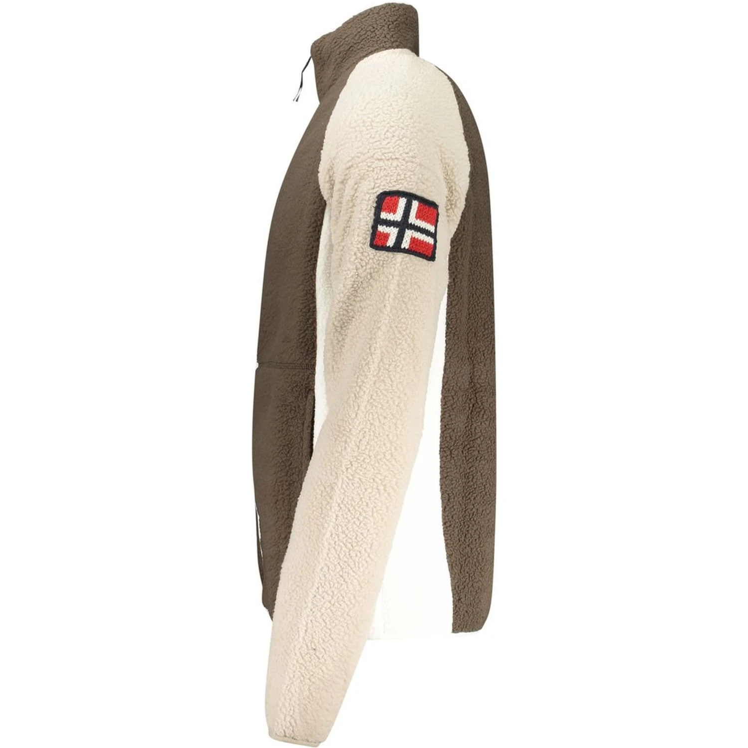 Brown Polyester Men Sweater