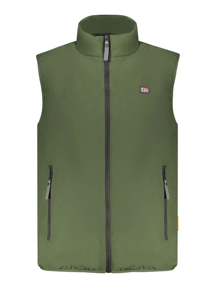 Green Polyester Men's Jacket