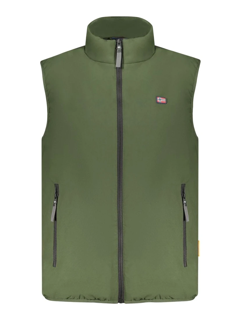 Green Polyester Men's Jacket