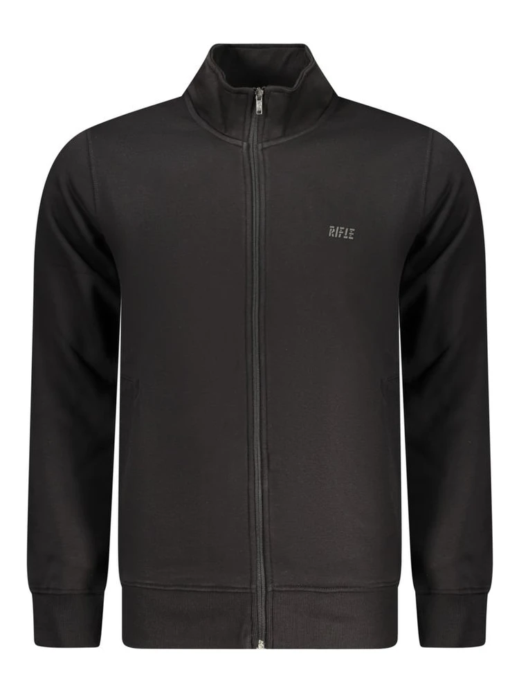 Black Cotton Men's Sweatshirt