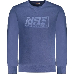 Blue Cotton Men Sweater
