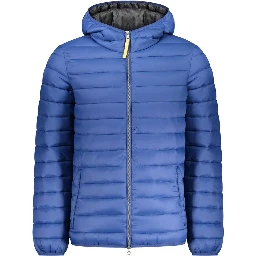 Blue Polyamide Men Jacket