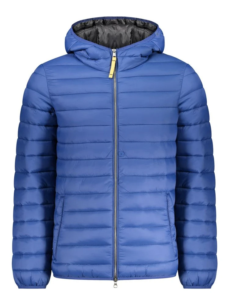 Blue Polyamide Men Jacket