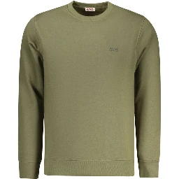 Green Cotton Men Sweater