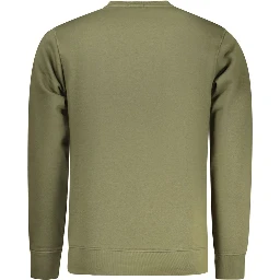 Green Cotton Men Sweater