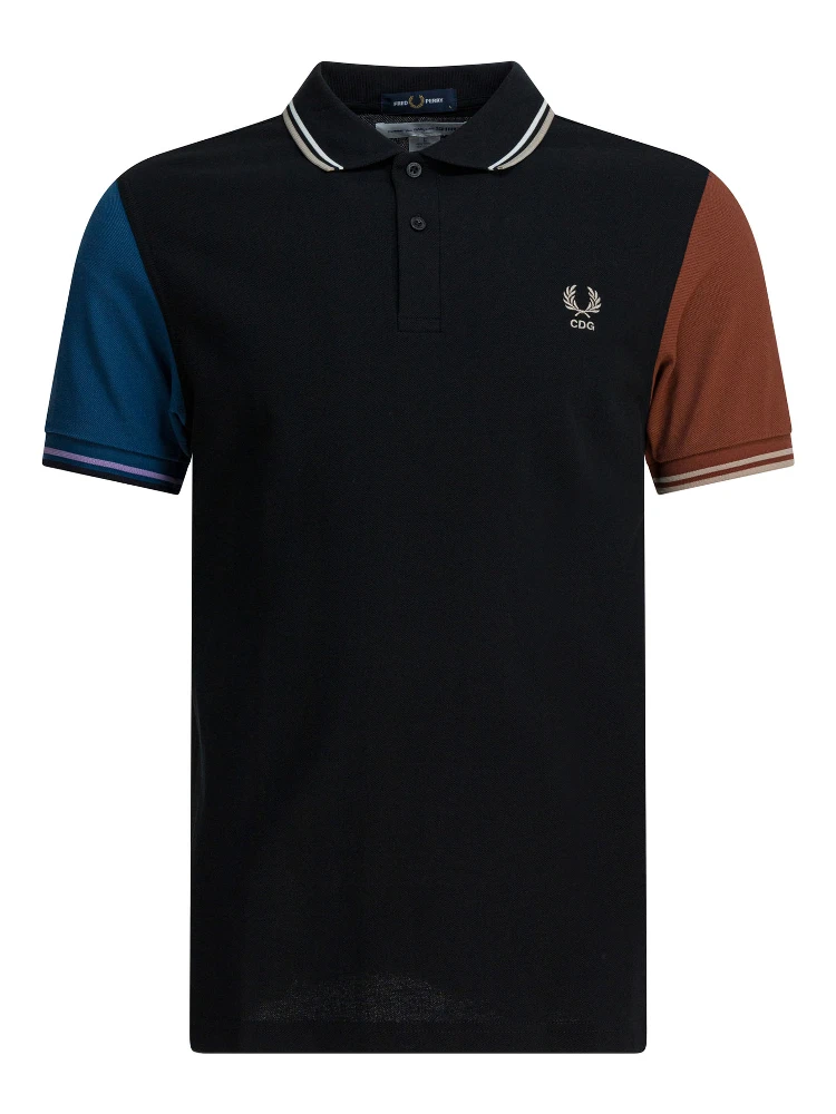"Comme Des Garçons X Fred Perry" button-down polo shirt
