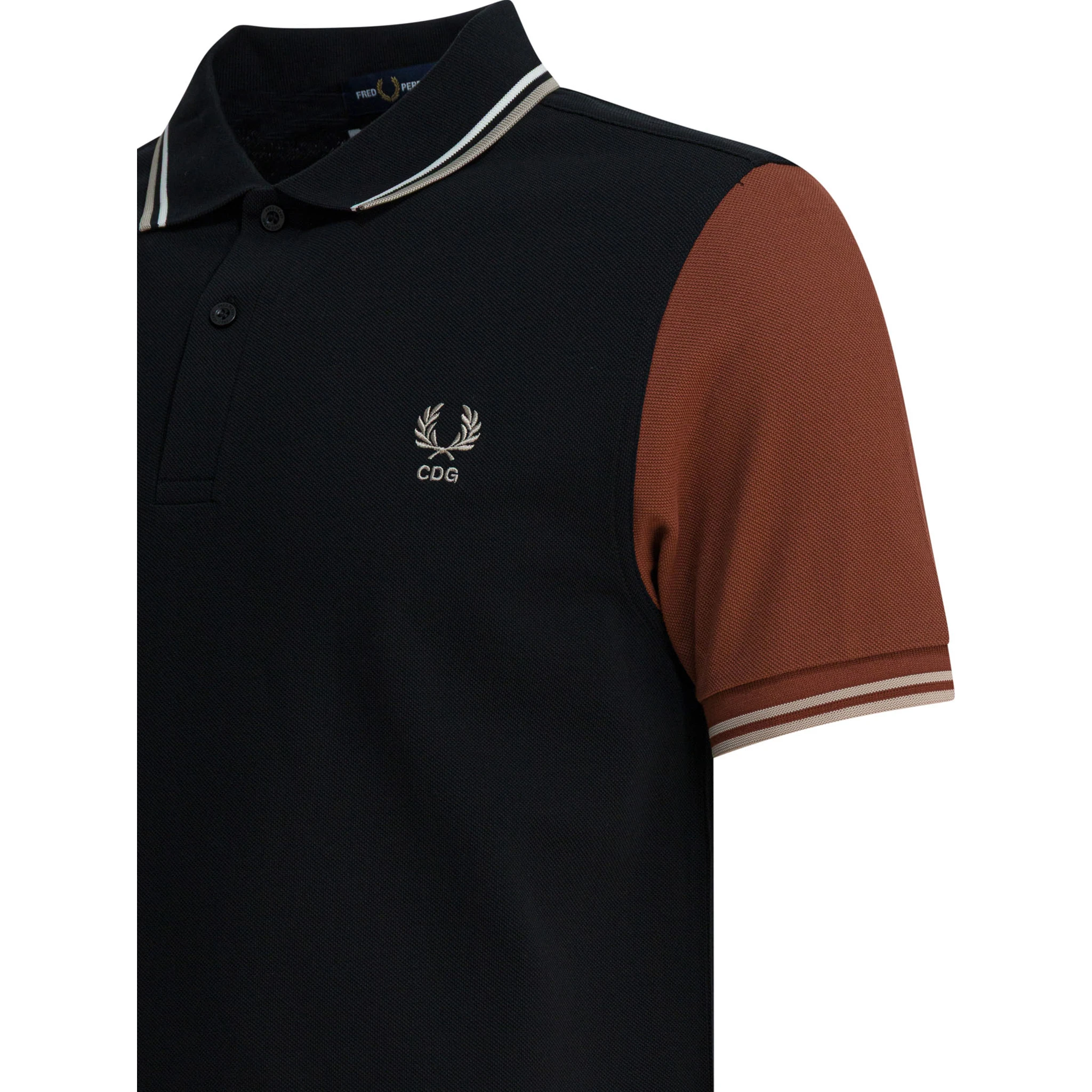 "Comme Des Garçons X Fred Perry" button-down polo shirt