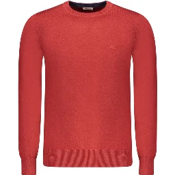 Red Wool Men Sweater