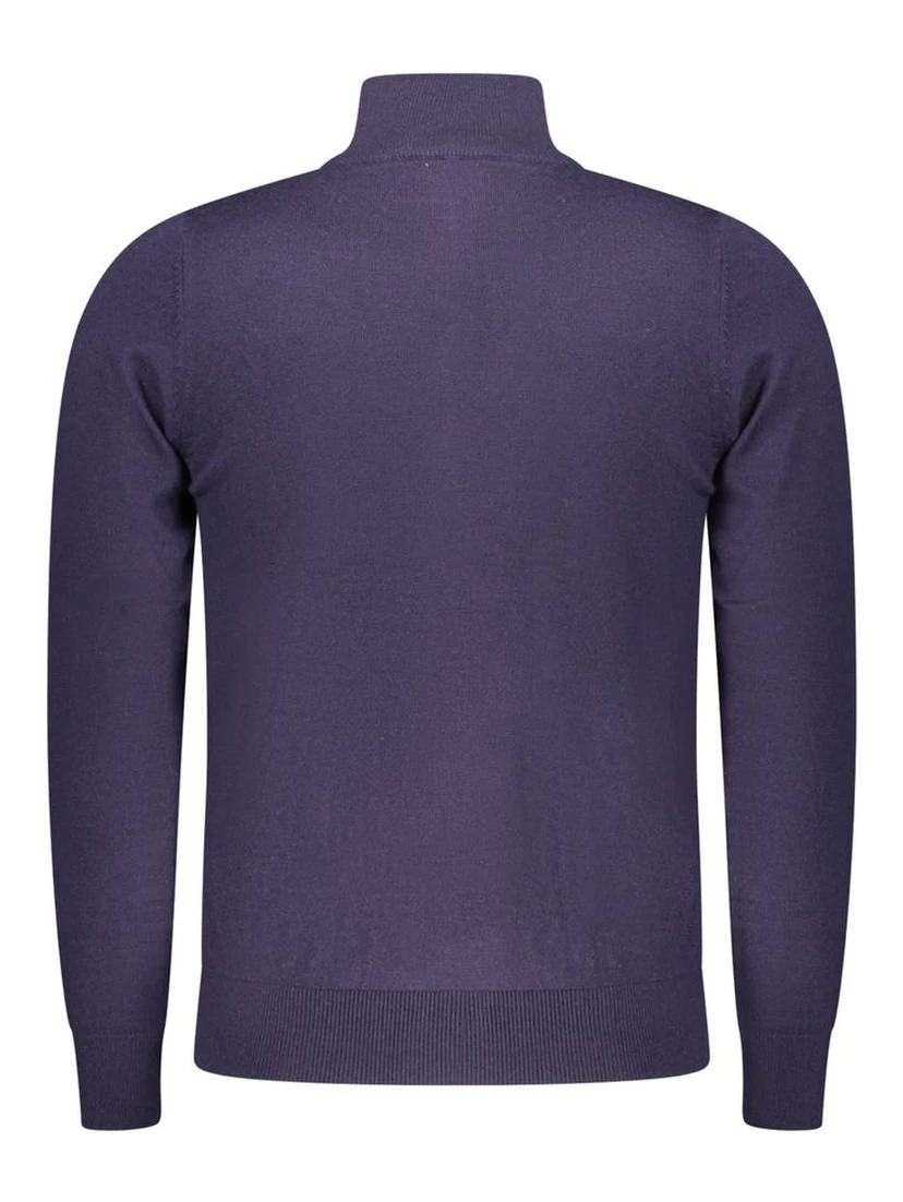 Blue Wool Men Sweater
