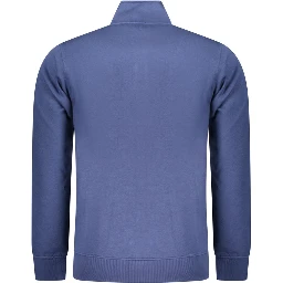 Blue Cotton Men Sweater