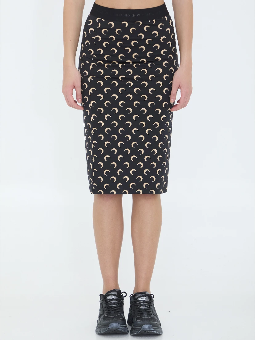 Moon jersey skirt