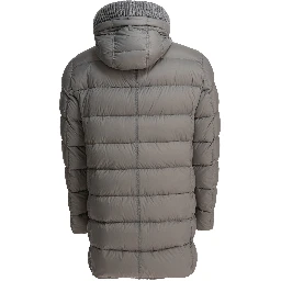 Long down jacket with hood