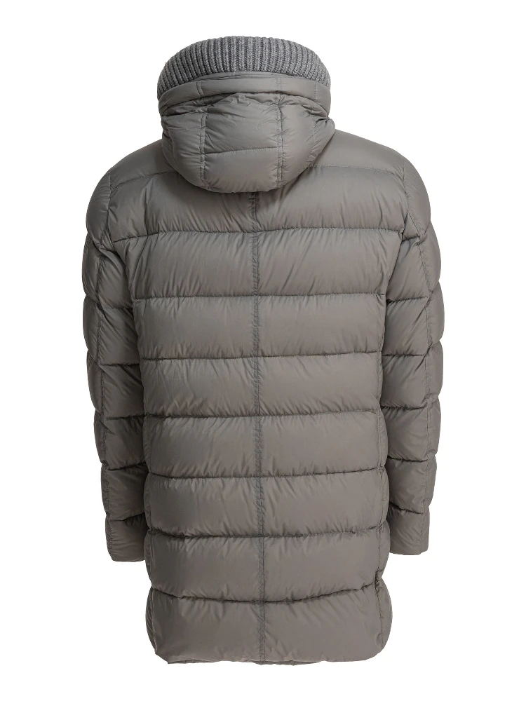 Long down jacket with hood alternative
