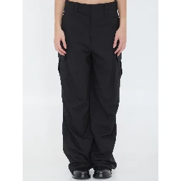 Cargo trousers in lightweight woo