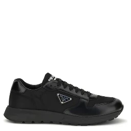 Black Recycled Polyamide Athletic Sneakers