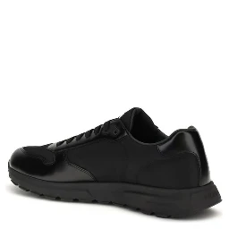 Black Recycled Polyamide Athletic Sneakers