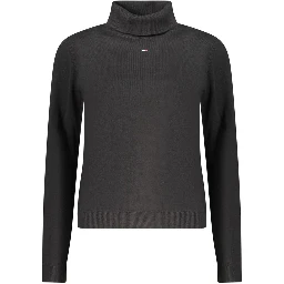 Black Cotton Women Sweater