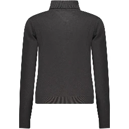 Black Cotton Women Sweater