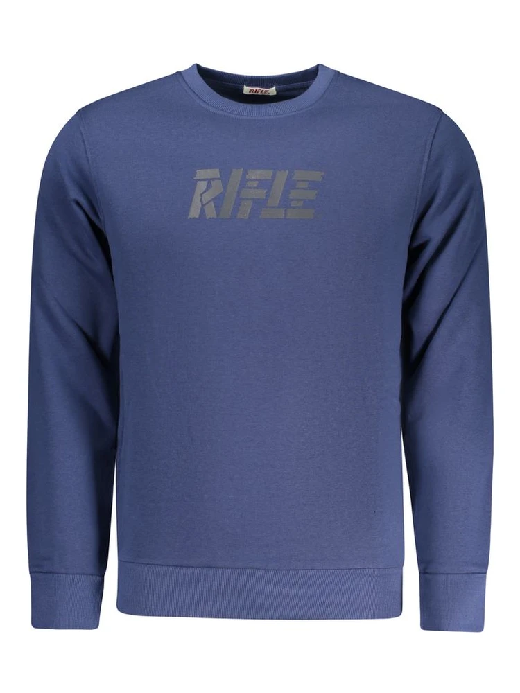 Blue Cotton Men Sweater