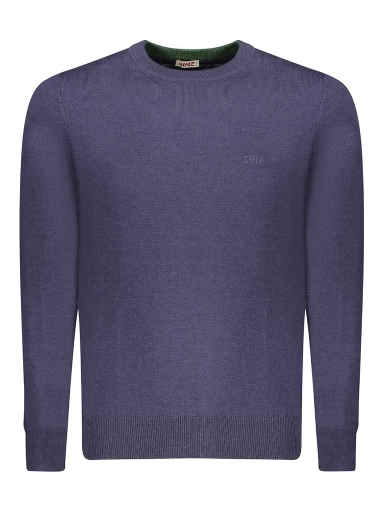 Blue Wool Men Sweater