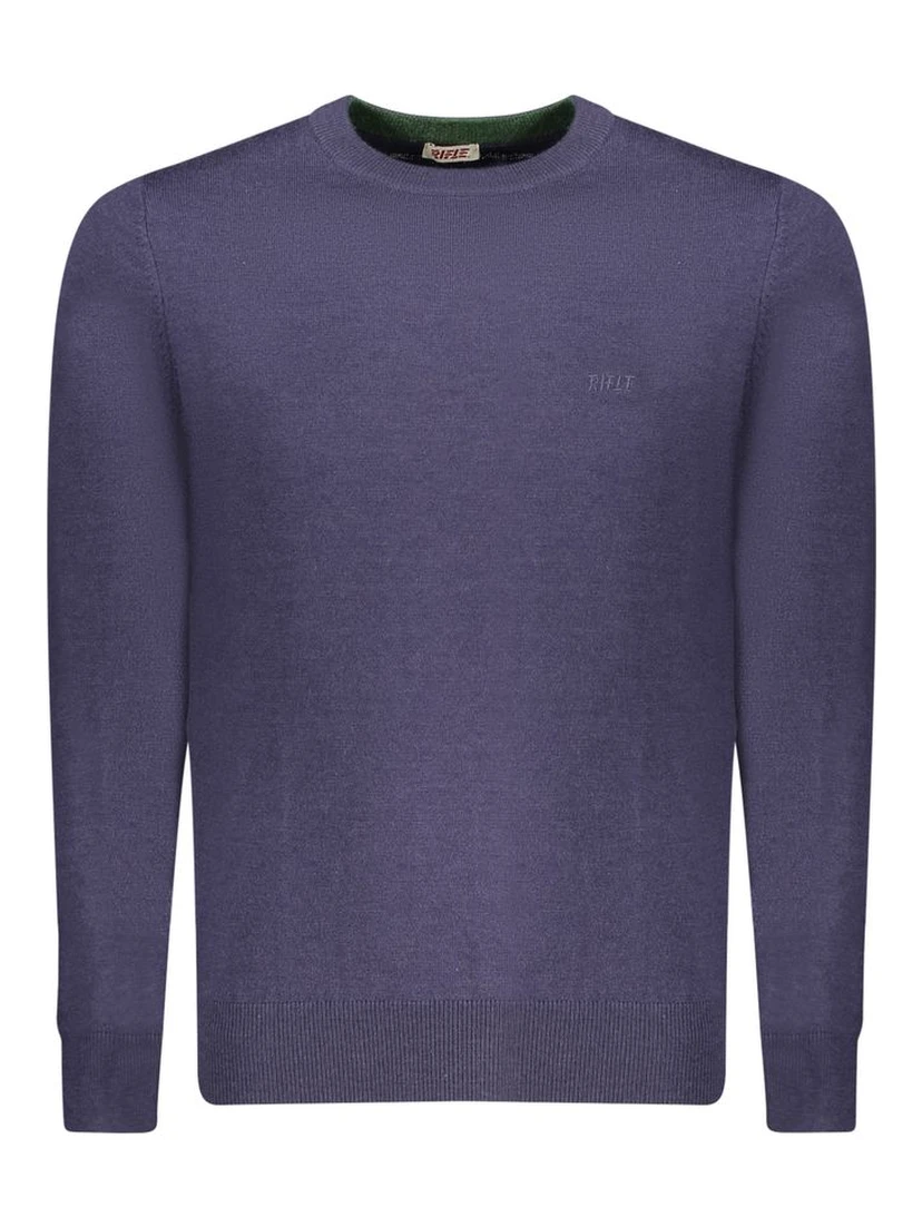 Blue Wool Men Sweater