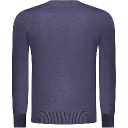 Blue Wool Men Sweater