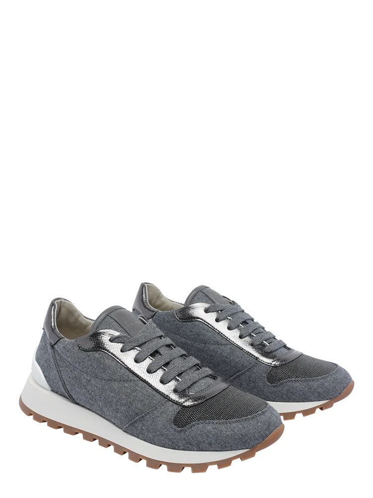 Textured lace-up sneakers alternative