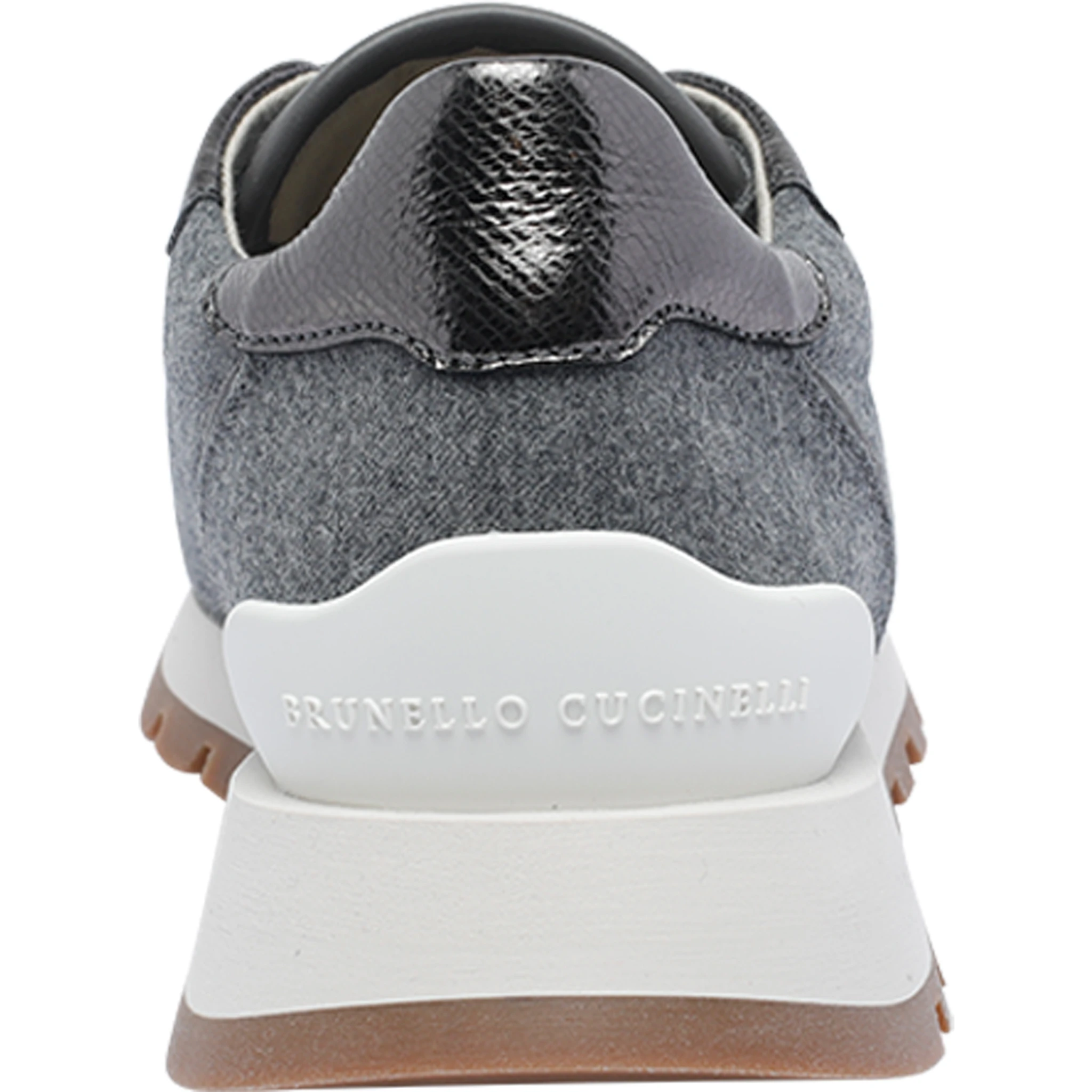 Textured lace-up sneakers